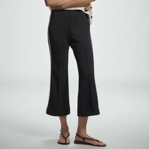 Anthropologie Maeve Fitted Track Black Athleisure Track Pants Black NWT size S